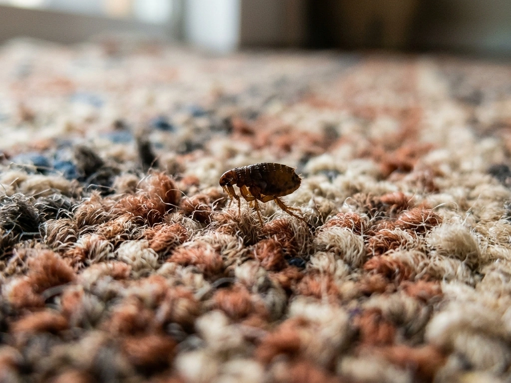 Puce de parquet identifiée lors d'une infestation en Gironde